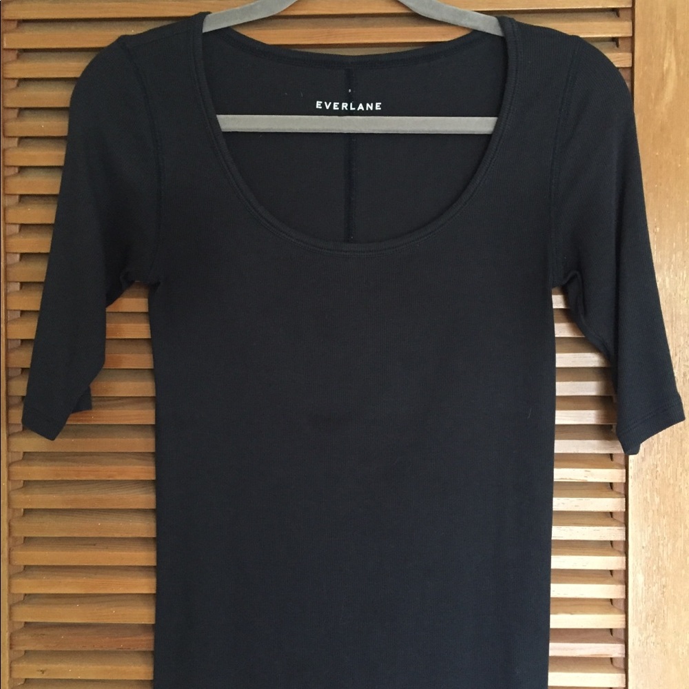 Everlane Pima Ribbed Stretch Tee